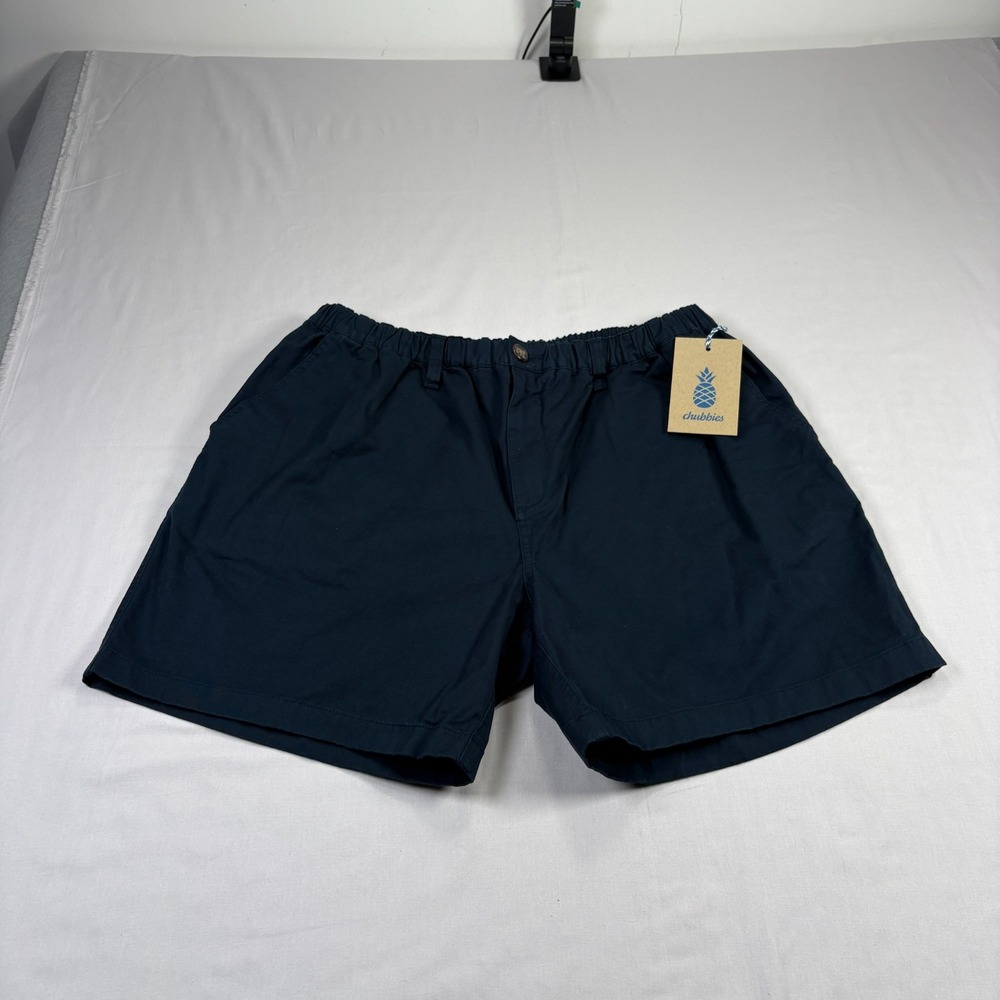 Chubbies Shorts Mens 2XL Blue Armadas Chino Stretch Preppy Above Knee Casual NEW